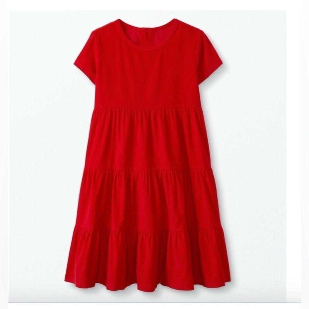 Hanna Andersson Red Corduroy Tear Dress Size 6/7